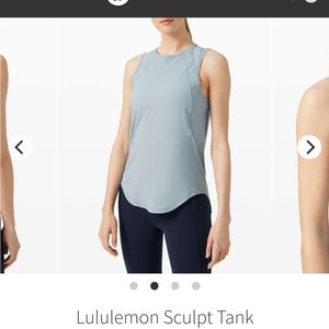 Lululemon Sculpt Tank in Blue Cast size 12